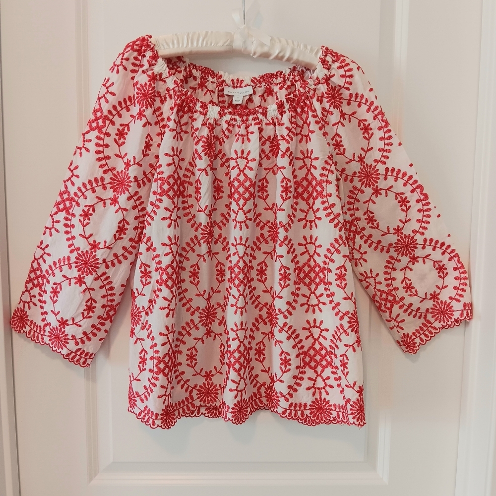 Embroidered top / blouse, size S